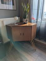 Vintage Simpla Lux hoekkast met hairpin poten, Ophalen, Vintage, 50 tot 100 cm, Metaal