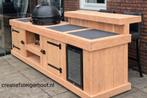 Combi buitenkeuken en bar douglas hout voor kamado koelkast, Ophalen of Verzenden, Nieuw, Houtskool, Vrijstaand