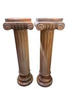 2 Marmeren Zuilen / Pilaren - 106cm Hoog, Huis en Inrichting, Woonaccessoires | Zuilen en Pilaren, Ophalen