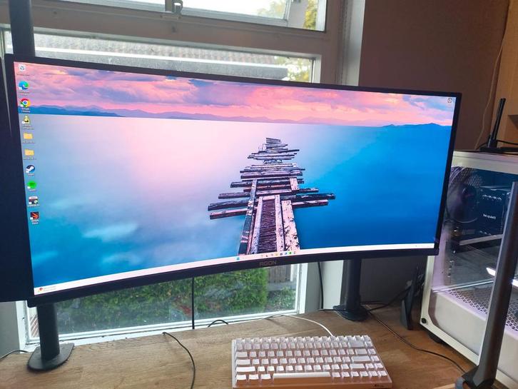 OLED Gaming monitor 2k 34 inch 175 hertz ultrawide AG346UCD, Computers en Software, Monitoren, Zo goed als nieuw, 151 t/m 200 Hz