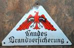 Emaille deurpost reclamebordje Landes Brandversicherung, Verzamelen, Ophalen of Verzenden, Reclamebord