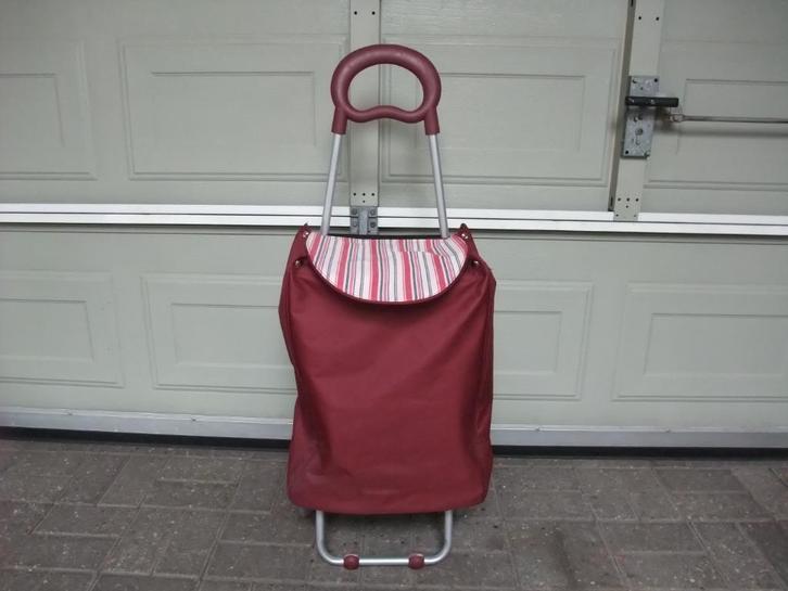 Boodschappen Trolly inklapbaar dikke massieve rubben wieltj, Sieraden, Tassen en Uiterlijk, Tassen | Reistassen en Weekendtassen