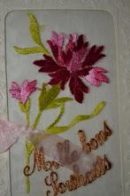 frankrijk 1920 geborduurd rose bloem, Ophalen, Voor 1920, Sterren en Beroemdheden