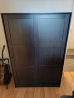 IKEA kledingkast RAKKESTAD zwart 170x118x55, Ophalen, Gebruikt, 100 tot 150 cm, Meerdere deuren
