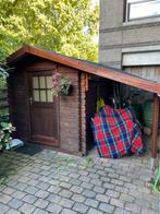 Tuinhuisje met overkapping (T.E.A.B.), Tuin en Terras, Tuinhuizen, 200 tot 400 cm, Zo goed als nieuw, Hout, Ophalen