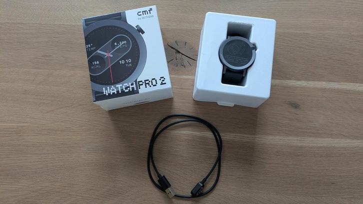 CMF Nothing Watch Pro 2 dark grey ZGAN!, Sieraden, Tassen en Uiterlijk, Sporthorloges, Nieuw, Android, Grijs, Afstand, Calorieverbanding