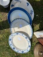 Zet mooie brocante borden aardewerk, Ophalen