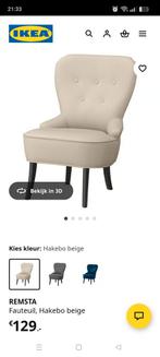 Fauteuil IKEA REMSTA beige. Zgan, Huis en Inrichting, Stoelen, Ophalen, Zo goed als nieuw, Eén