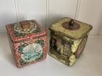 Vintage decoratieve blikken - 2 stuks in gebruikte staat, Verzenden, Gebruikt, Overige, Overige merken