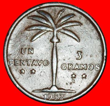 Ⰿ USA (1937-1961): DOMINICAN 1 CENTAVO 1952 PALM! UNCOMMON! beschikbaar voor biedingen