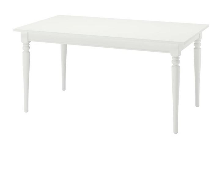 IKEA Ingatorp Eettafel - Wit, Huis en Inrichting, Tafels | Eettafels, Gebruikt, 50 tot 100 cm, 100 tot 150 cm, Vier personen, Rechthoekig