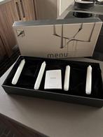 Zilveren Menu Kandelaar - Stijlvol Design, Nieuw, Ophalen of Verzenden, Grijs, Zilver