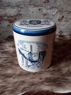 Oude brocante delfts blauw voorraad pot van Hattem molenbelt, Ophalen of Verzenden