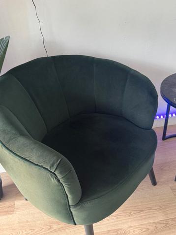 Donkergroene velvet fauteuil | Zo goed als nieuw | ENSCHEDE beschikbaar voor biedingen