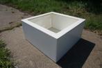 Witte Polyester bloembak plantenbak 80x80x40, Kunststof, Vierkant, Nieuw, Ophalen of Verzenden