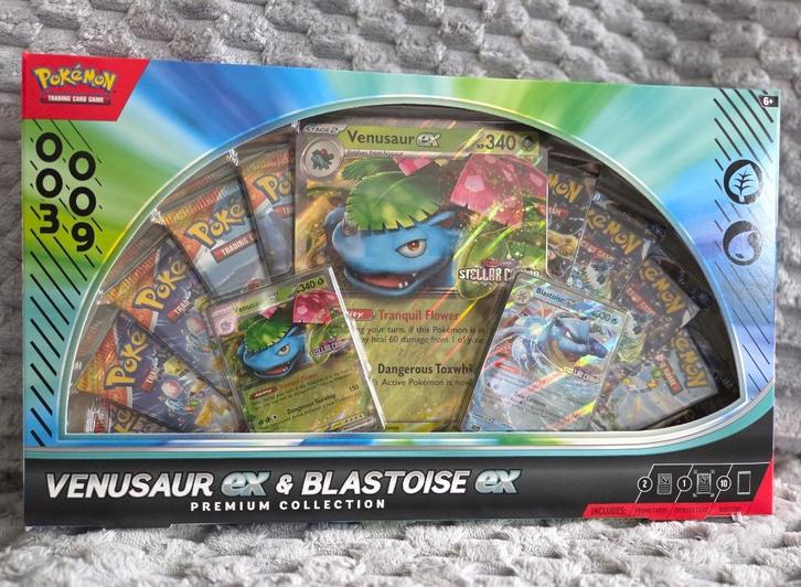 Pokémon Venusaur ex & Blastoise ex Premium Box, Hobby en Vrije tijd, Verzamelkaartspellen | Pokémon, Nieuw, Overige typen, Foil