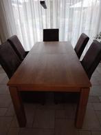 uitschuifbaar houten tafel eiken, Huis en Inrichting, Tafels | Eettafels, Ophalen, Gebruikt, 200 cm of meer, 50 tot 100 cm