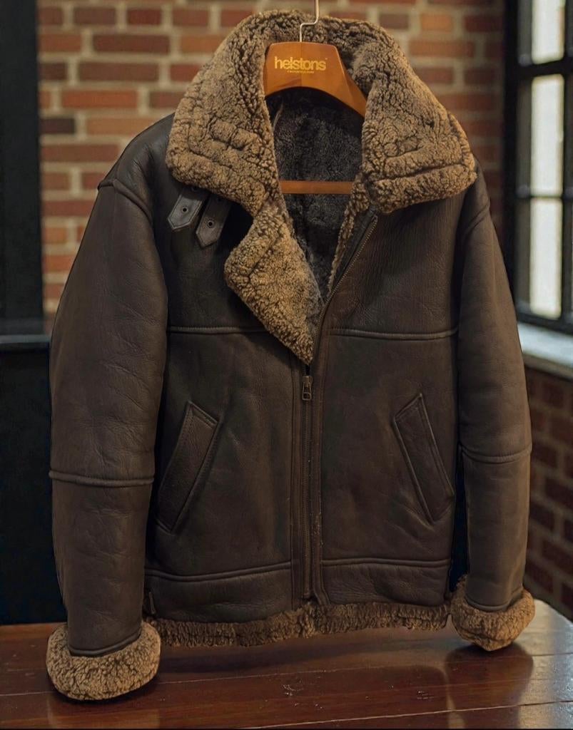 Vintage Lammyjas - Pilotenjas - Shearling XL, Kleding | Heren, Jassen | Winter, Ophalen of Verzenden, Maat 56/58 (XL), Bruin