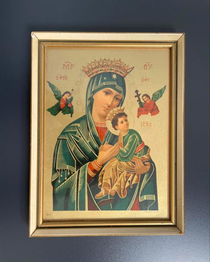 Icoon Onze-Lieve-Vrouw van Altijddurende Bijstand, Antiek en Kunst, Antiek | Religie, Ophalen of Verzenden