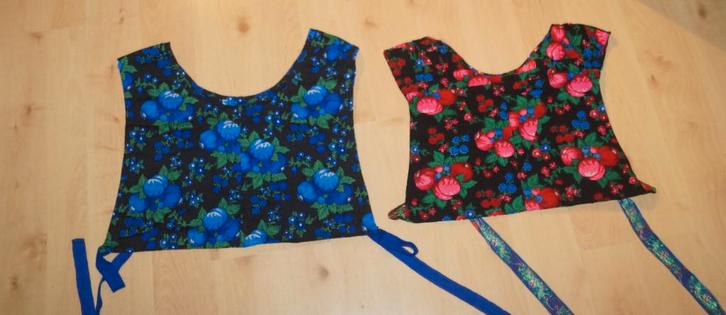 2 x wollen mousseline kraplap, Staphorster klederdacht, Antiek en Kunst, Antiek | Kleding en Accessoires, Ophalen of Verzenden