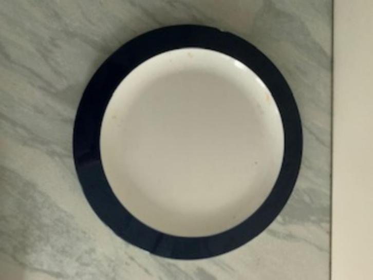 Tupperware Bordje wit met blauwe rand, Huis en Inrichting, Keuken | Tupperware, Zo goed als nieuw, Overige typen, Blauw, Wit, Ophalen of Verzenden