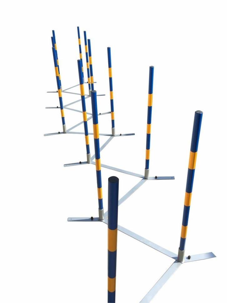 Agility Slalomset 12 Palen Zigzag Hondensport Behendigheid, Dieren en Toebehoren, Honden-accessoires, Nieuw, Ophalen of Verzenden