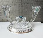 duitse tweearmige kristallen kandelaar buder bleikkristal, Ophalen of Verzenden, Kristal