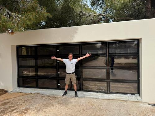 De mooiste garagedeuren van Nederland! Glazen elektrisch, Doe-het-zelf en Verbouw, Deuren en Horren, Zo goed als nieuw, Garagedeur