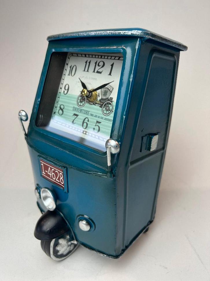 Tuk Tuk Klok blauw, Huis en Inrichting, Woonaccessoires | Wanddecoraties, Nieuw, Ophalen of Verzenden