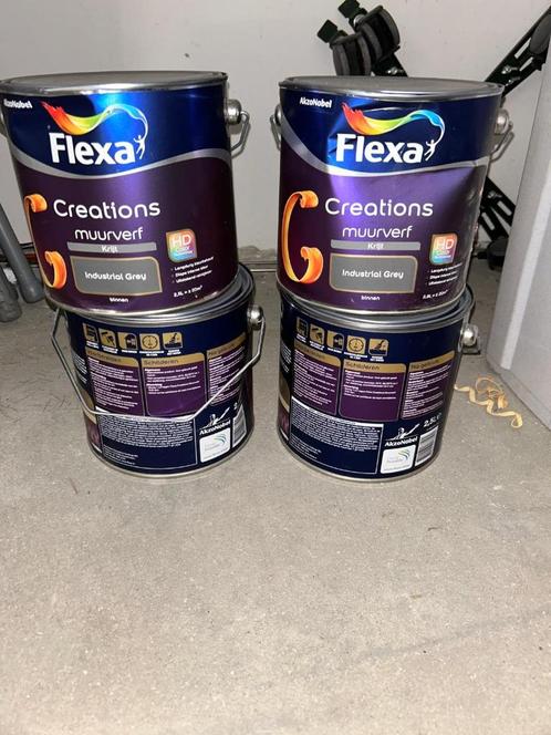 Flexa Creations Muurverf Krijt – Industrial Grey (2,5L), Doe-het-zelf en Verbouw, Verf, Beits en Lak, Nieuw, Verf, Minder dan 5 liter