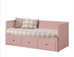 Ikea bedbank Hemnes oud roze uitschuifbed 80-160x200cm, 85 tot 100 cm, Gebruikt, Ophalen of Verzenden, Matras