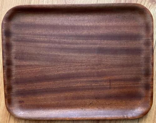 TEAK houten dienblad - 1950's - Scandinavisch, Huis en Inrichting, Woonaccessoires | Dienbladen, Gebruikt, Hout, Rechthoekig, Ophalen