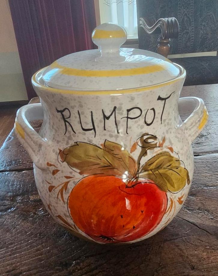 Vintage RUMTOPF Keramische Pot met Deksel, Antiek en Kunst, Antiek | Keramiek en Aardewerk, Ophalen of Verzenden