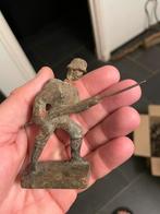 Lineol wo1 soldaat valt aan 9cm, Antiek en Kunst, Ophalen of Verzenden