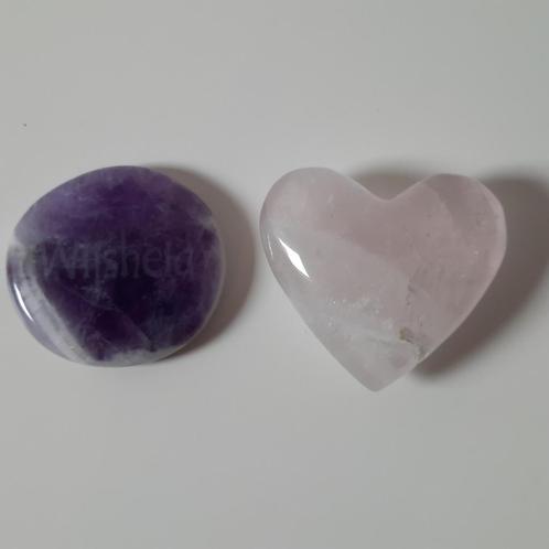 Amethist en Rozenkwarts, Sieraden, Tassen en Uiterlijk, Edelstenen, Zo goed als nieuw, Ophalen of Verzenden