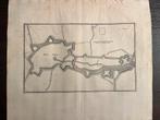 Antieke kaart (vestingkaart) Goes C. Merian 1660, Antiek en Kunst, Ophalen of Verzenden