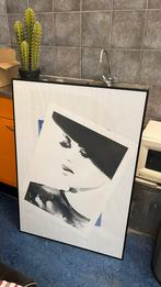 Lijst fotolijst zwarte rand 70 x 100 cm, Ophalen, Gebruikt