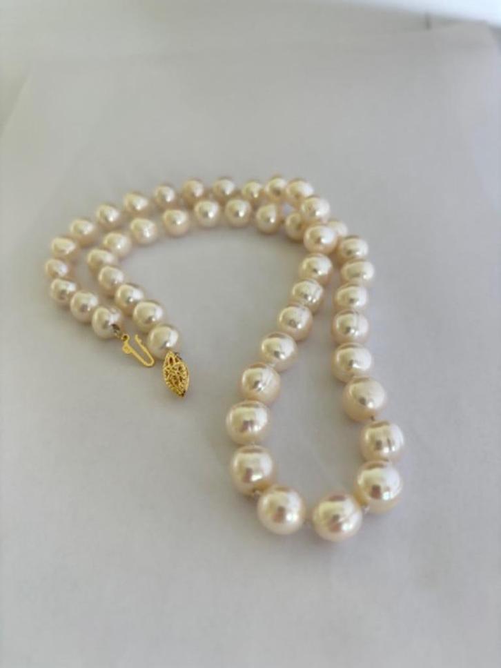 Bloedmooie Parel Ketting met Witte Akoya Parels 14K Goud, Sieraden, Tassen en Uiterlijk, Kettingen, Nieuw, Goud, Ophalen of Verzenden