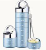 Nieuw!!! Hemelsblauwe 7-delige Metalen Medicijnbox, Diversen, Verpleegmiddelen, Ophalen of Verzenden, Nieuw