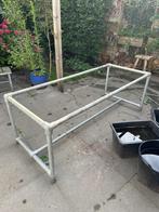 Steigerbuizen onderstel van een tuintafel, Ophalen, Gebruikt, Rechthoekig, Hout