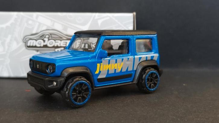 Suzuki Jimny Blauw 1;53 3inch Majorette Tune Up Pol, Hobby en Vrije tijd, Modelauto's | Overige schalen, Nieuw, Auto, Ophalen of Verzenden