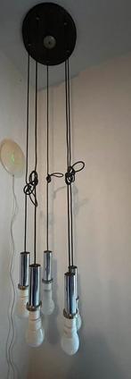Vintage chroom hanglamp cascade lamp, Huis en Inrichting, Lampen | Hanglampen, Ophalen of Verzenden, Zo goed als nieuw, Minder dan 50 cm