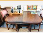 Mooie antieke eethoek 1900 met  6 stoelen Leeuwarden, Huis en Inrichting, Tafels | Eettafels, Ophalen, Zo goed als nieuw, Rechthoekig