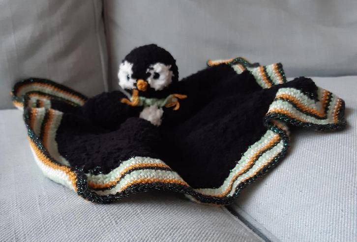 Mini knuffeldekentje / doekje Woolytoons Pinguïn, Kinderen en Baby's, Speelgoed | Knuffels en Pluche, Nieuw, Overige typen, Ophalen