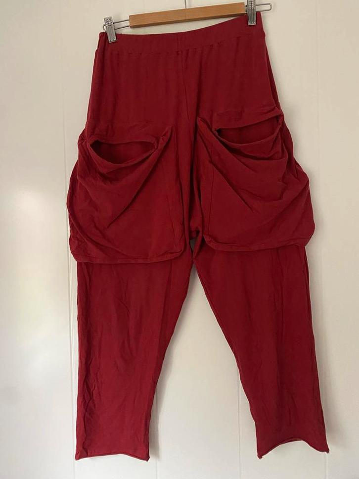 Rundholz Tricot Rode Broek S, Kleding | Dames, Broeken en Pantalons, Zo goed als nieuw, Maat 36 (S), Rood, Lang, Ophalen of Verzenden