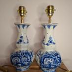 Set van 2 handgemaakte Delfts blauwe vaaslampen, Ophalen of Verzenden, Nieuw, Minder dan 50 cm