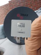 Triax 80 cm schotel + Relook Duoblock Quad LNB - ZGAN, Ophalen, Zo goed als nieuw, (Schotel)antenne, Overige merken