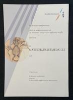 Blanco oorkonde Marechausseemedaille (oud model), Nederland, Ophalen of Verzenden, Lintje, Medaille of Wings, Marechaussee