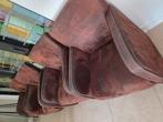 4 lederen eettafelstoelen op wielen, Huis en Inrichting, Banken | Sofa's en Chaises Longues, Ophalen, Gebruikt, Vierpersoons of meer