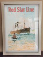 RED STAR LINE Reis Scheepsvaart Affiche Poster in Lijst, Verzamelen, Verzenden, Nieuw, Kaart, Foto of Prent